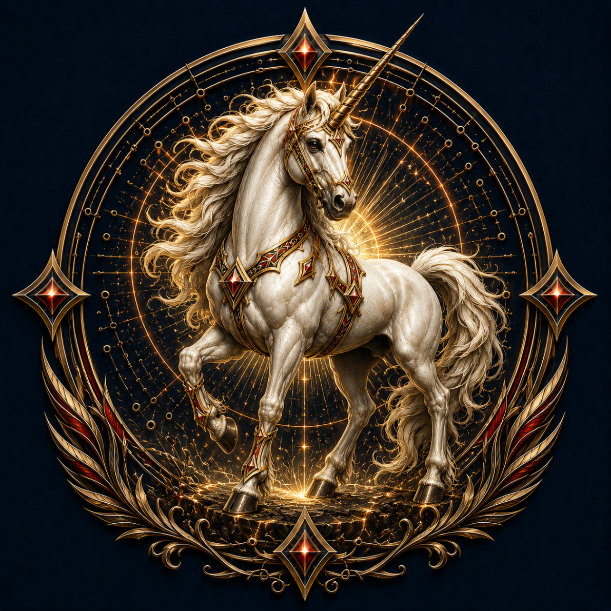 Unicorn crest